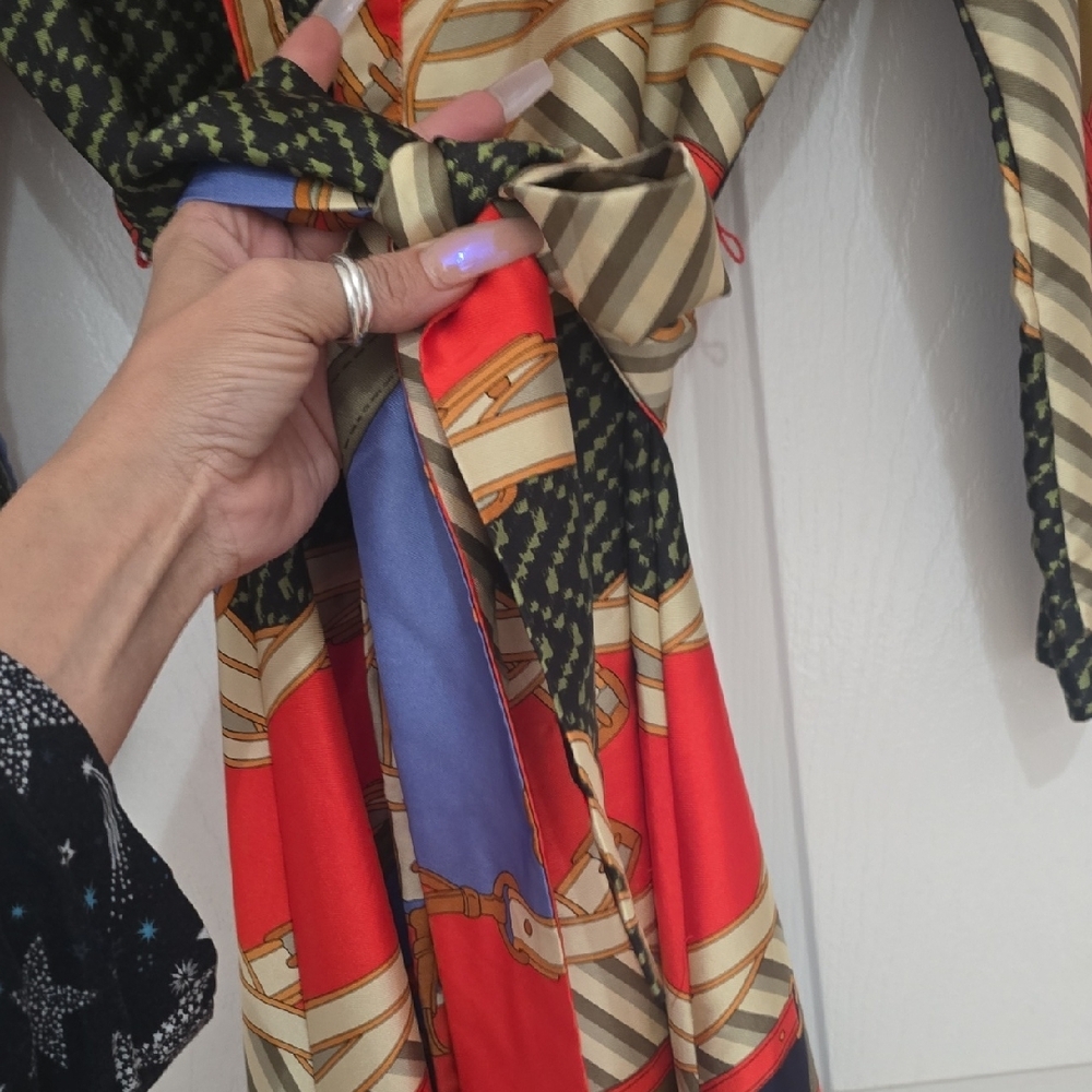 Zara Multicolor Geometric Button Up Dress - Picture 4 of 9